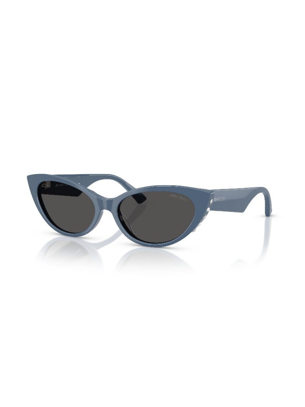 New Jimmy Choo Women's Sunglasses Blue Butterfly Grey Lens Acetate Frame JC5023H